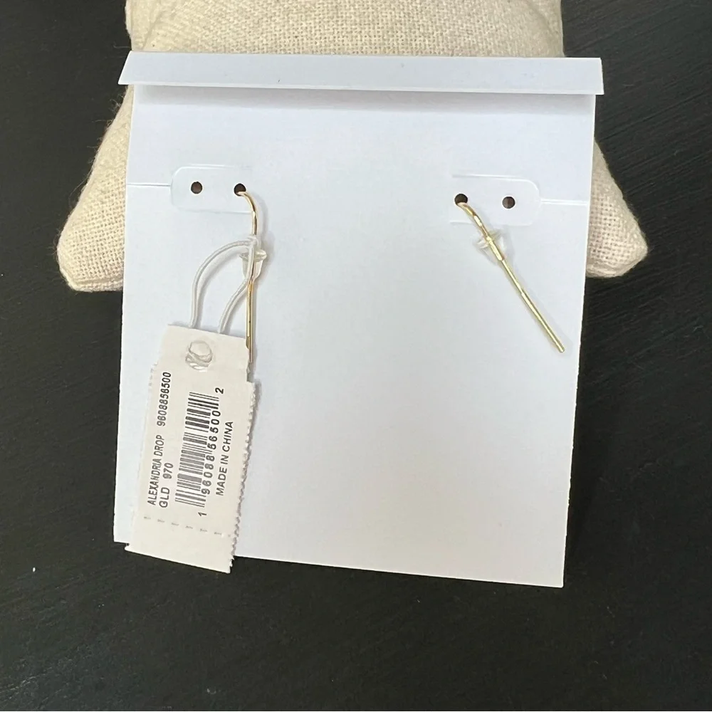 Kendra Scott Alexandria Drop Earrings in Gold/ Iridescent Drusy NWT
